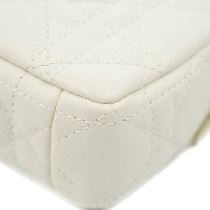 Dior Caro Pouch with Chain Latte Supple Cannage Calfskin