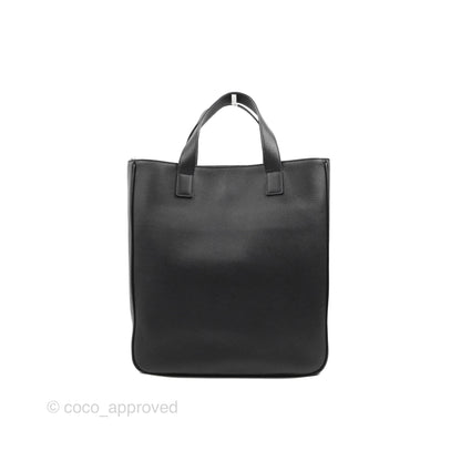 Dior Men's Saddle Tote Bag with Shoulder Strap Black Grained Leather
