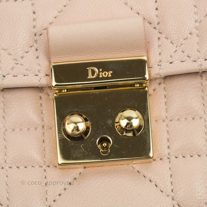 Christian Dior Miss Dior WOC Cannage Pink Lambskin Gold Hardware