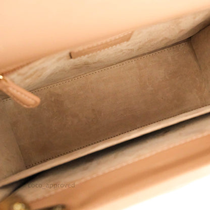 Christian Dior Medium Lady Dior Blush Patent Gold Hardware