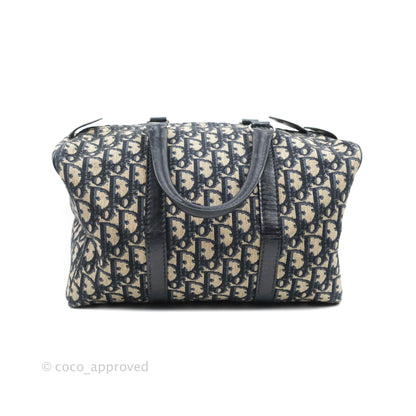 Christian Dior Vintage Trotter 30 Boston Bag Navy