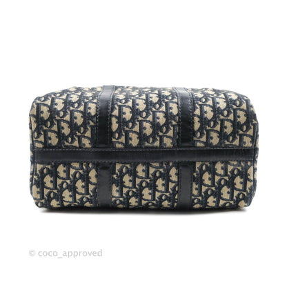 Christian Dior Vintage Trotter 30 Boston Bag Navy