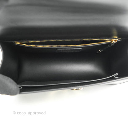 Christian Dior 30 Montaigne with Chain Black Grained Calfskin
