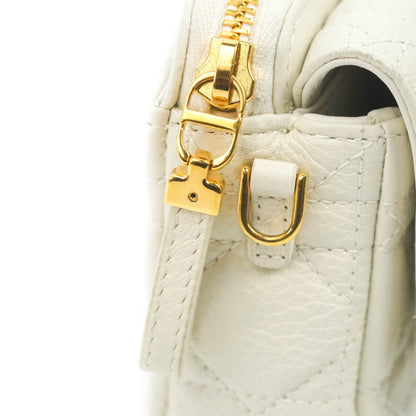 Dior Caro Pouch with Chain Latte Supple Cannage Calfskin