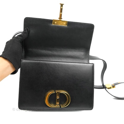 Dior 30 Montaigne Bag Black Calfskin Gold Hardware