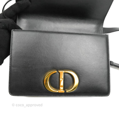 Dior 30 Montaigne Bag Black Calfskin Gold Hardware
