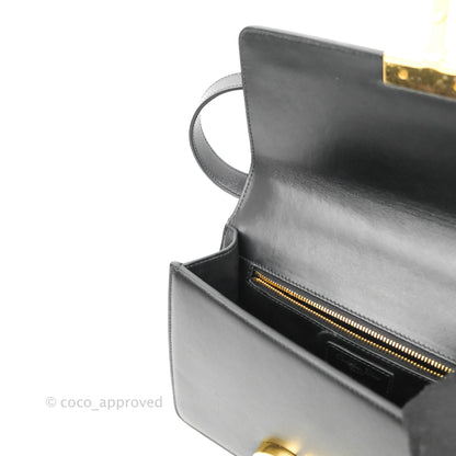 Dior 30 Montaigne Bag Black Calfskin Gold Hardware