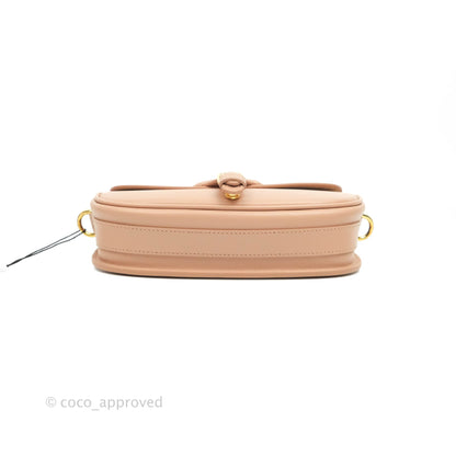 Christian Dior East West Bobby Bag Box Calfskin Beige Gold Hardware