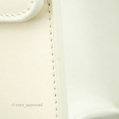 Christian Dior 30 Montaigne Bag White Calfskin Gold Hardware