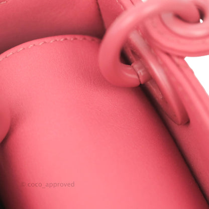 Christian Dior Mini Cannage Lady Dior Dark Pink Matte Pink Hardware