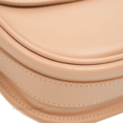 Christian Dior East West Bobby Bag Box Calfskin Beige Gold Hardware