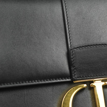 Dior 30 Montaigne Bag Black Calfskin Gold Hardware