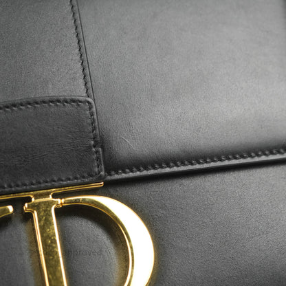 Dior 30 Montaigne Bag Black Calfskin Gold Hardware