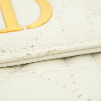 Dior Caro Pouch with Chain Latte Supple Cannage Calfskin