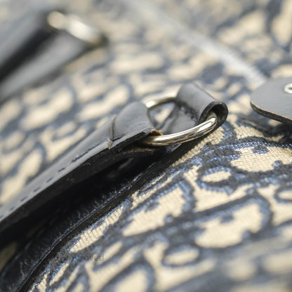 Christian Dior Vintage Trotter 30 Boston Bag Navy