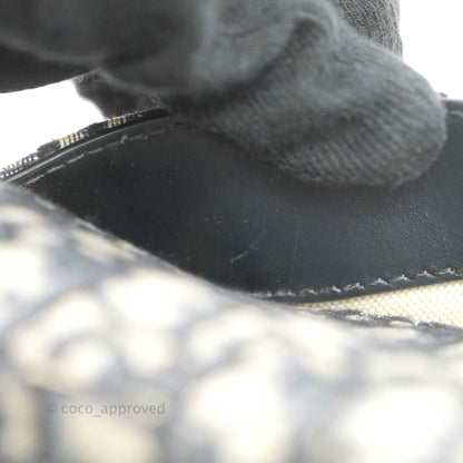 Christian Dior Saddle Medium Blue Oblique Jacquard Gold Hardware