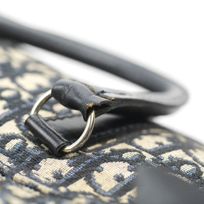 Christian Dior Vintage Trotter 30 Boston Bag Navy