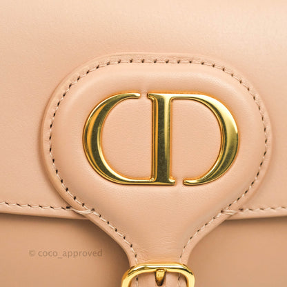 Christian Dior East West Bobby Bag Box Calfskin Beige Gold Hardware