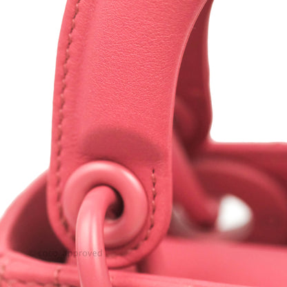 Christian Dior Mini Cannage Lady Dior Dark Pink Matte Pink Hardware