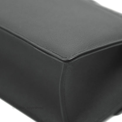 Christian Dior 30 Montaigne with Chain Black Grained Calfskin