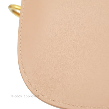 Christian Dior East West Bobby Bag Box Calfskin Beige Gold Hardware