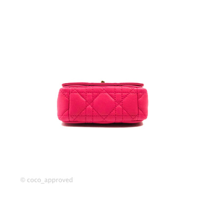 Christian Dior Micro Caro Bag Pink Gold Hardware