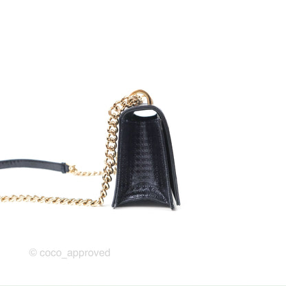 Christian Dior Small Diorama Flap Bag Dark Metallic Calfskin Gold Hardware