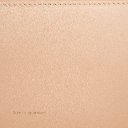 Christian Dior East West Bobby Bag Box Calfskin Beige Gold Hardware