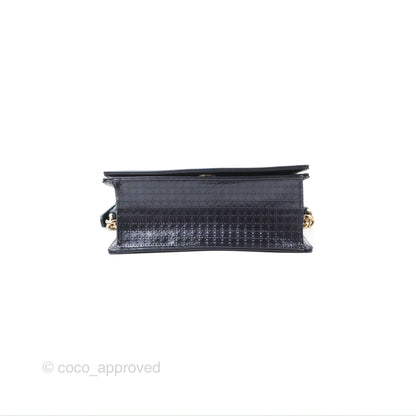 Christian Dior Small Diorama Flap Bag Dark Metallic Calfskin Gold Hardware