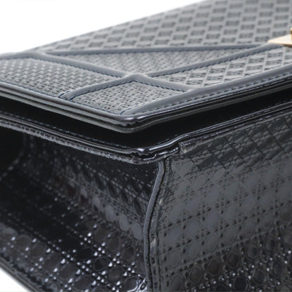 Christian Dior Small Diorama Flap Bag Dark Metallic Calfskin Gold Hardware