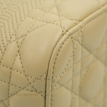 Christian Dior Small Diortravel Vanity Case Beige Lambskin Cannage
