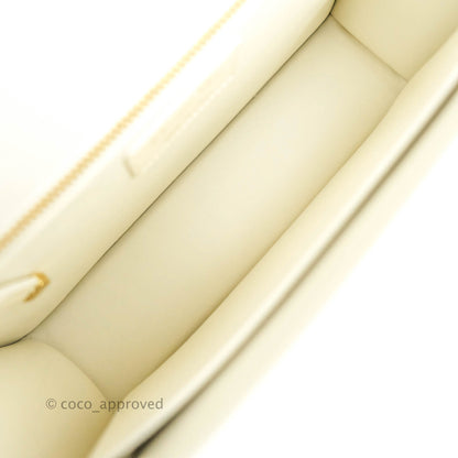 Christian Dior 30 Montaigne Bag White Calfskin Gold Hardware