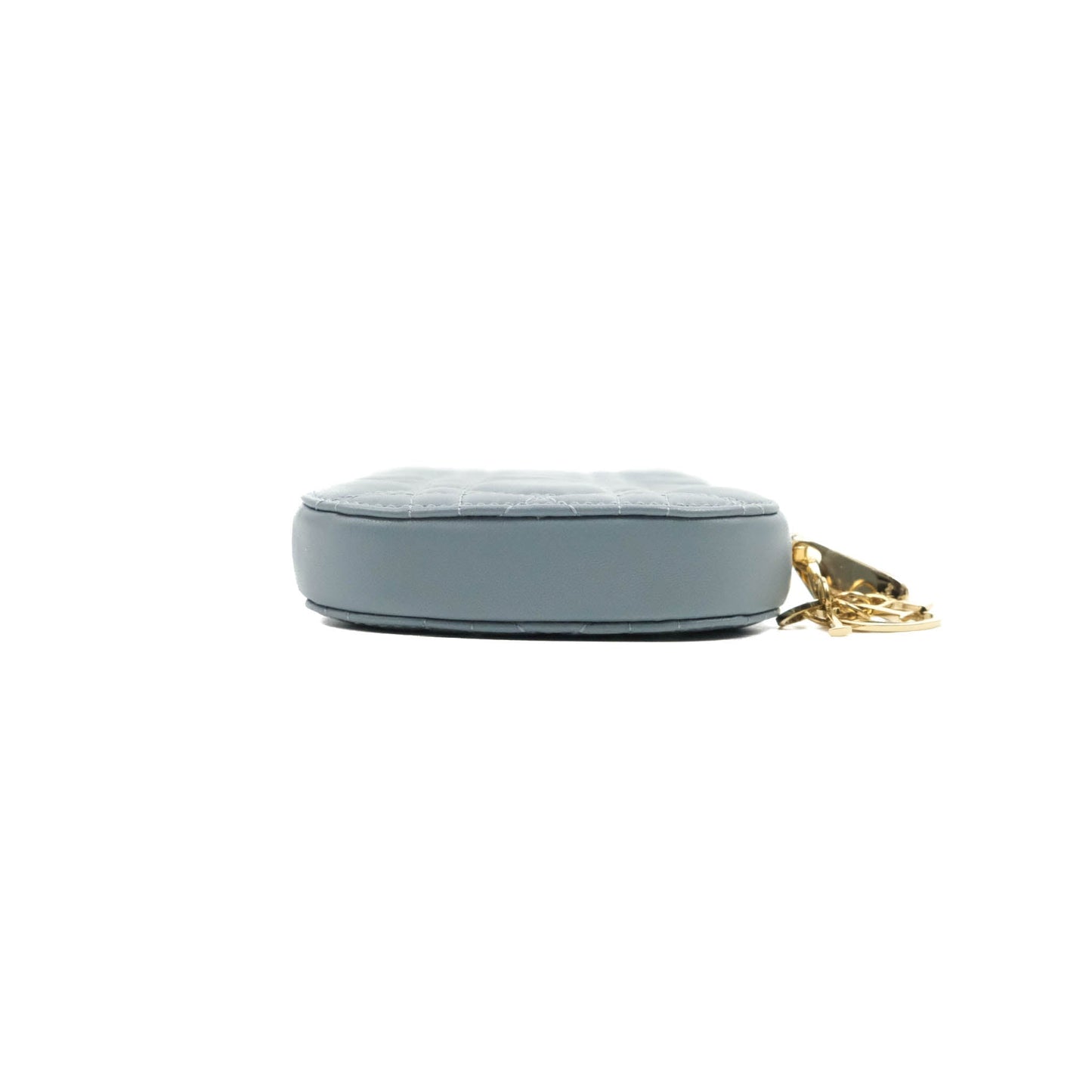 Christian Dior Lady Dior Phone Holder Cloud Blue Cannage Lambskin