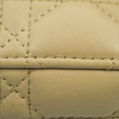 Christian Dior Small Diortravel Vanity Case Beige Lambskin Cannage