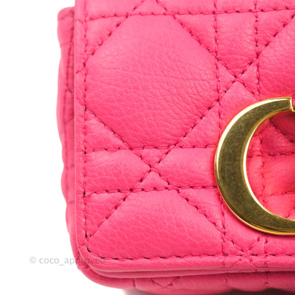 Christian Dior Micro Caro Bag Pink Gold Hardware