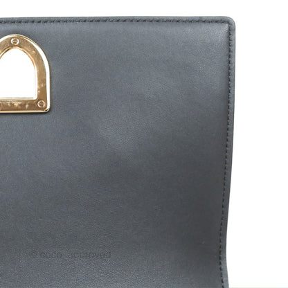 Christian Dior Small Diorama Flap Bag Dark Metallic Calfskin Gold Hardware