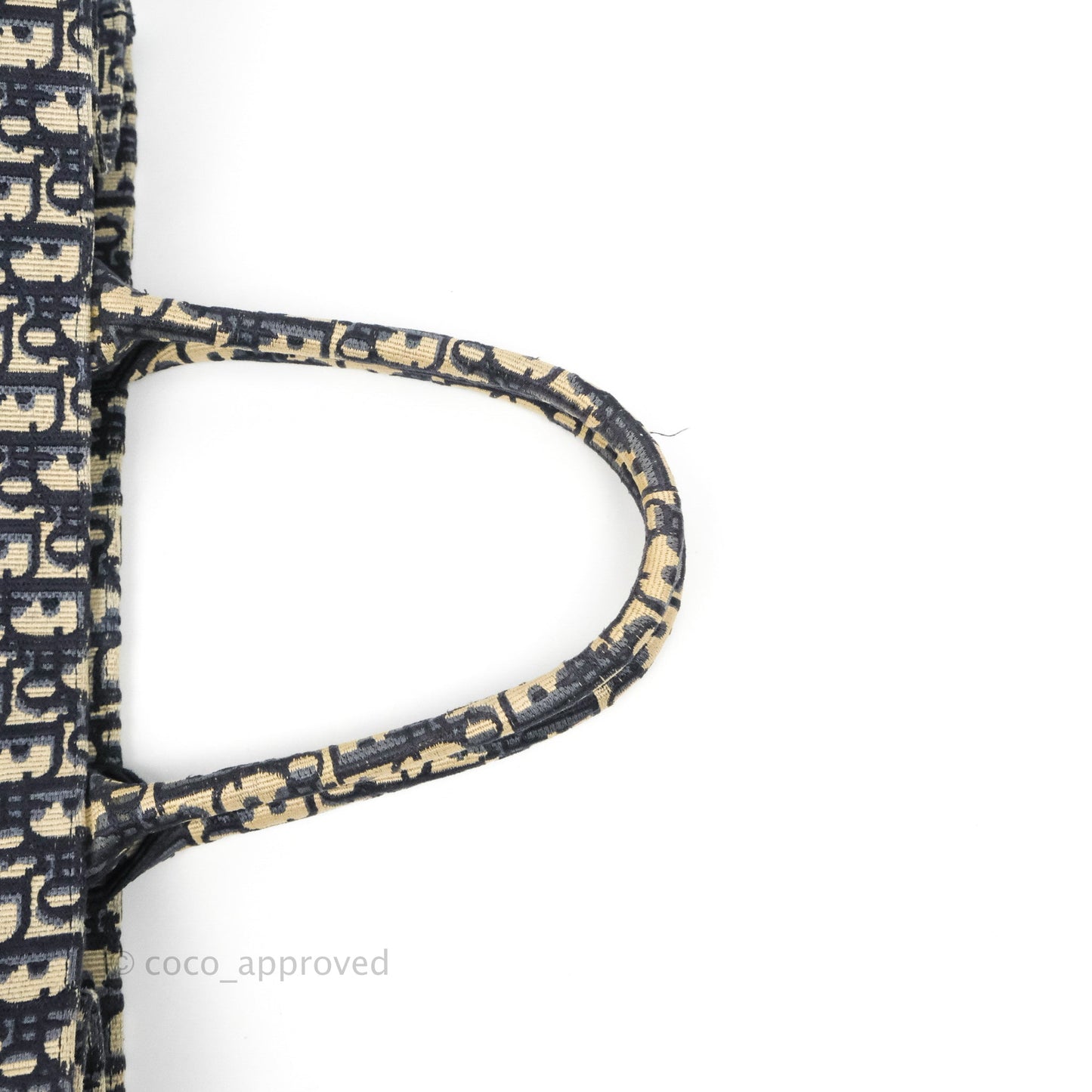 Christian Dior Large Dior Oblique Embroidery Canvas Book Tote