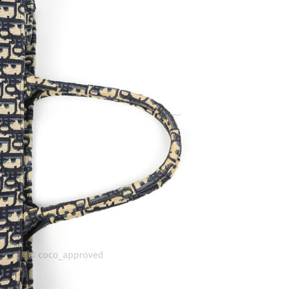 Christian Dior Large Dior Oblique Embroidery Canvas Book Tote