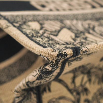 Dior Medium Book Tote Beige Multicolor Toile de Jouy Voyage Embroidery