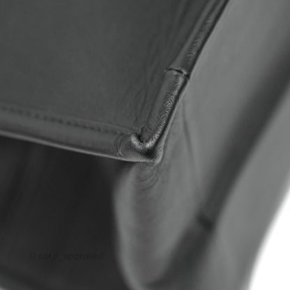 Christian Dior Medium Embossed Book Tote Black Calfskin