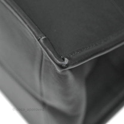 Christian Dior Medium Embossed Book Tote Black Calfskin