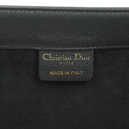 Christian Dior Medium Embossed Book Tote Black Calfskin