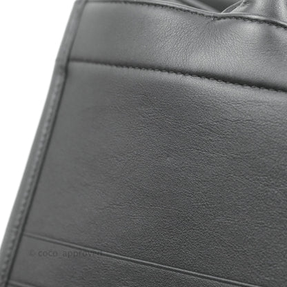 Christian Dior Medium Embossed Book Tote Black Calfskin