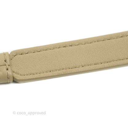 Christian Dior Small Diortravel Vanity Case Beige Lambskin Cannage