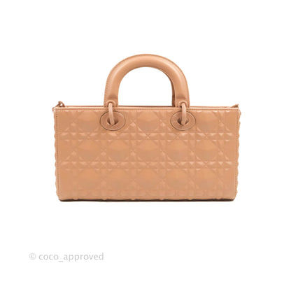 Dior Lady D-Joy Bag Rose Des Vents Cannage Calfskin with Diamond Motif