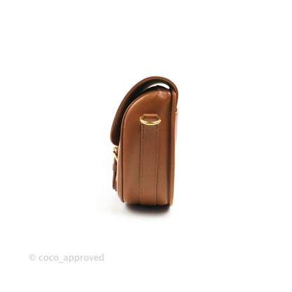 Dior Medium Bobby Bag Brown Calfskin Gold Hardware