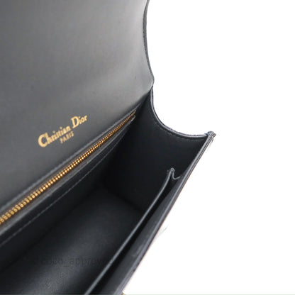 Christian Dior Small Diorama Flap Bag Dark Metallic Calfskin Gold Hardware