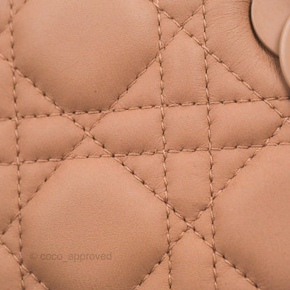 Christian Dior Mini Lady Dior Blush Ultramatte Cannage Calfskin
