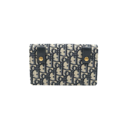 Christian Dior Blue Dior Oblique Jacquard Saddle Belt Pouch