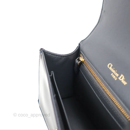 Christian Dior Small Diorama Flap Bag Dark Metallic Calfskin Gold Hardware